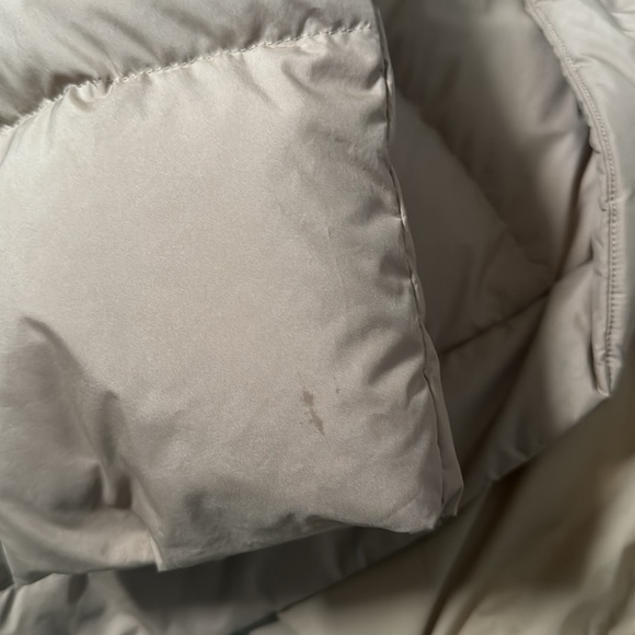 Theory Offset Down Puffer Coat Jacket Pecan Sz P - Picture 12 of 15